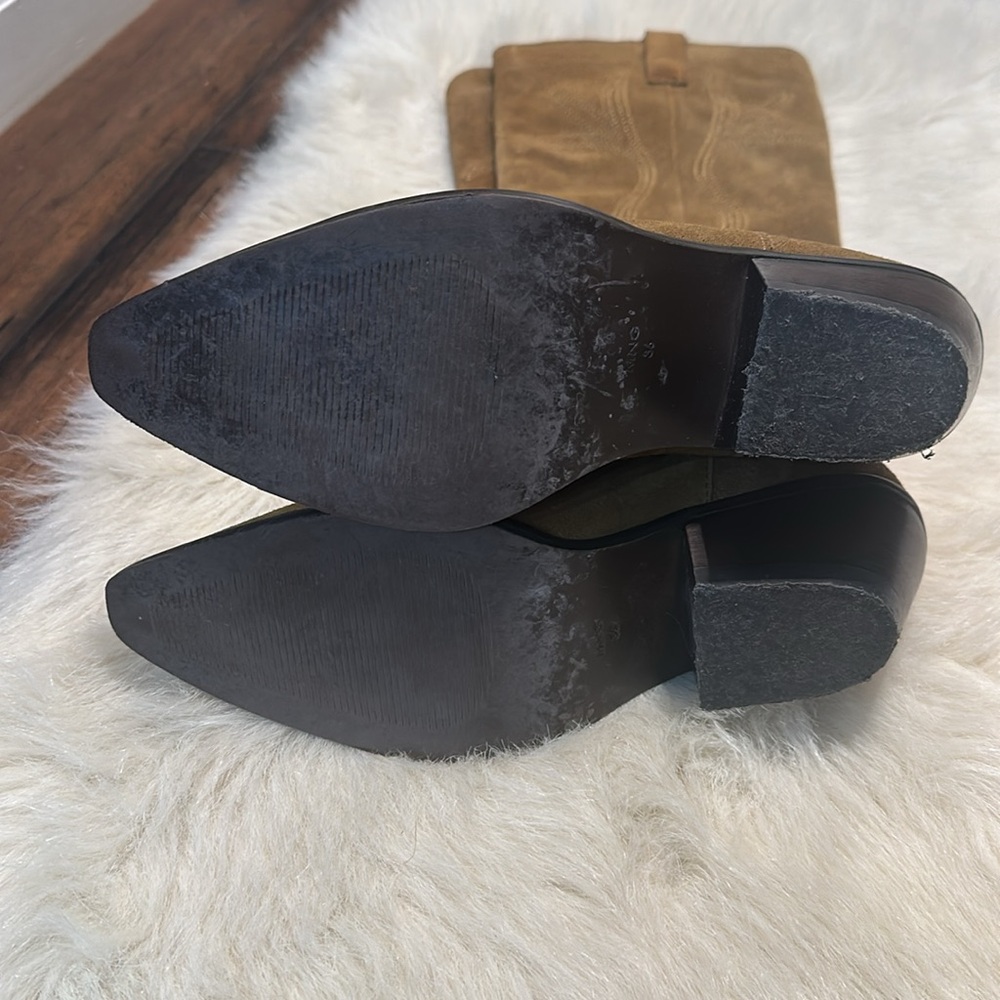 Mango Tan Suede Heeled Boots - Picture 3 of 8